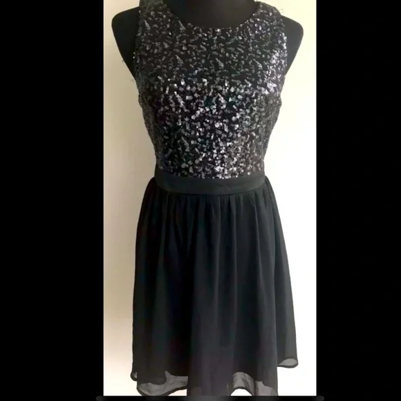 black sequin forever 21 dress Joseph Ribkoff Black Embellished Zipper High Neck Dress 243209 — AfterRetail